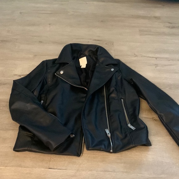 H&M Jackets & Coats Womens Leather Jacket Poshmark